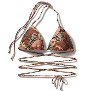 Inamorata Las Olas leopard floral bikini top